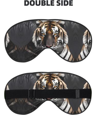 Tiger at Rest Eye Mask - Soft & Adjustable Nighttime Comfort - Ideal Sleep Mask for Men & Women - Black - Buy Online on GoSupps.com