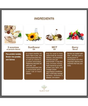 Health & Well Plant-Based Protein Powder - Vegan Vanilla with 3 Proteins & 8 Super Fruits for Optimal Nutrition - Buy Online on GoSupps.com