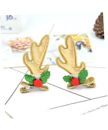 FOMIYES 8 Pairs Hair Jewels for Women Hair Claw Clips for Women Christmas Party Girls Barrettes Hair Barrettes Decor Antler Hair Barrette Child Gold Powder Cloth Antlers Hairpin - Buy Online on GoSupps.com