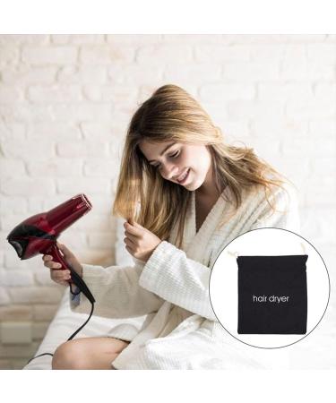 Drawstring Hair Dryer Storage Bags: 2pcs Hairdryer Dust Bags Mini Pouch for Hair Dryer Head Earphone Rings Cosmetics Organizer (Black Letter+ White Letter) As Shown - Buy Online on GoSupps.com