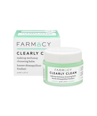 Farmacy Makeup Remover Cleansing Balm - Clearly Clean Fragrance-Free Makeup Melting Balm - Great Balm Cleanser for Sensitive Skin (1.7 Fl Oz) 1.7 Fl Oz (Pack of 1) Clearly Clean