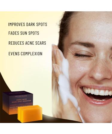 JUPITERS BLOOM Kojic Acid Dark Spot Remover Soap Bars - 2 Pack with Vitamin C Collagen Retinol & Turmeric - Original Japanese Formula - Buy Online on GoSupps.com