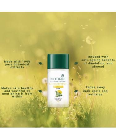 Biotique Bio Dandelion Visibly Ageless Serum 40ml | All Skin Types - Buy Online on GoSupps.com