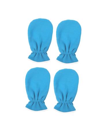 FRCOLOR 4 Pairs Maintenance Care Gloves Mittens Kids Spa Gloves Moisturizing Mitts Paraffin Bath Paraffin Wax Booties Hand Spa Mittens Paraffin Wax Mittens Hot Wax Work Flannel Beam Port