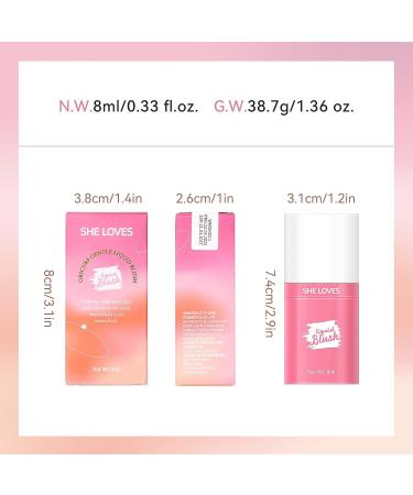 KISSIO Peach Liquid Blush 0.33 fl.oz | Long-Lasting Matte Finish | Lightweight & Blendable Cream Blush - Buy Online on GoSupps.com