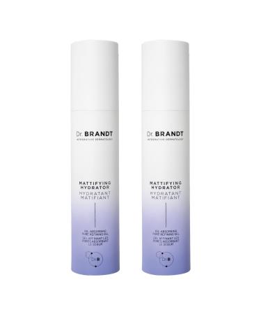 Dr. Brandt Pores No More Mattifying Hydrator - Targets Shine Oiliness & Enlarged Pores - Hydrates for Up to 8 Hours - 1.7 oz Pack of 2