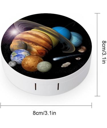 Portable Cute Space Solar Planets Contact Lens Case - Travel Storage Box with Mirror for Daily Outdoor Use - Buy Online on GoSupps.com