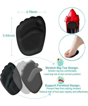 Heel Grips and Inserts Set for Women - High Heel Pads, Forefoot Cushion, Blister Prevention - Black - Buy Online on GoSupps.com