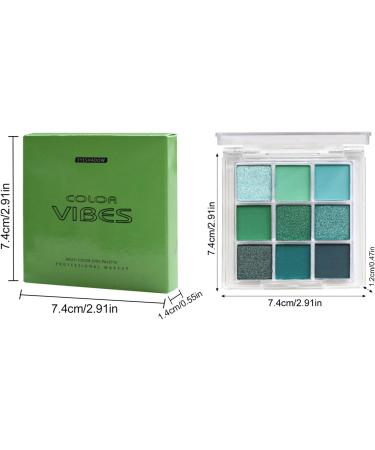 Gomice Green Glitter Eyeshadow Eyeshadow Palette for Green Eyes | Avocado Eyeshadow Palette 9 Pigmented Colors | Stage Glitter Eye Makeup - Buy Online on GoSupps.com