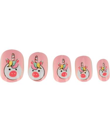 Kids Nail Art Kids False Nails Cartoon Pattern Full Cover Artificial False Nails Children False Nails Colored Girls Press On Nails Removable Kids Fake Nails (03) - Buy Online on GoSupps.com