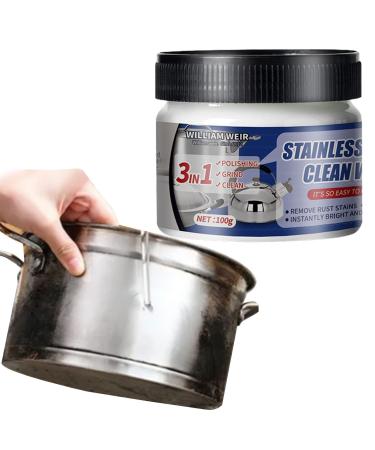 Metal Polish Cream | Scratch Remover and Cleaner - Multifunctional Rust Remover for Pot Bottom Black Scale Stainless Steel Aluminum Pochy 100g
