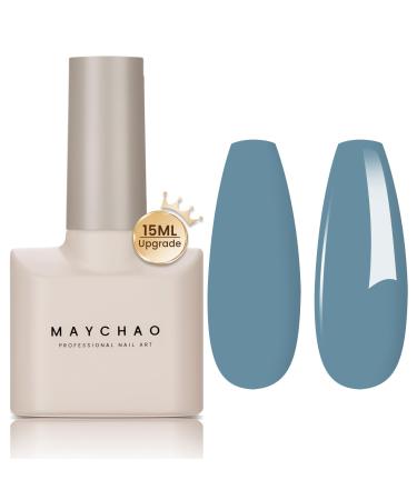MAYCHAO 15ML Gel Nail Polish Pastel Turquoies Gel Nail Polish Soak Off UV LED Gel Polish Nail Art Starter Manicure Salon DIY at Home 0.5 OZ