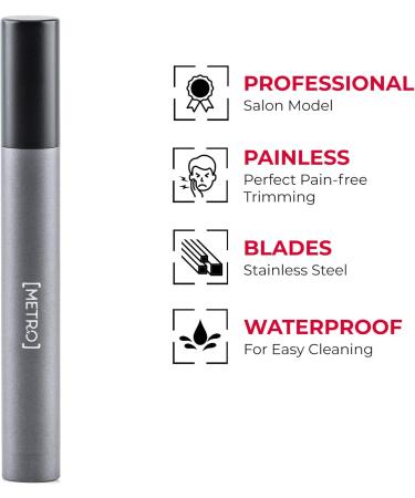 MetroMan Nomad Ear Nose Hair Trimmer - Painless Cordless Clippers for Men & Women | Portable Facial Hair Removal - Buy Online on GoSupps.com