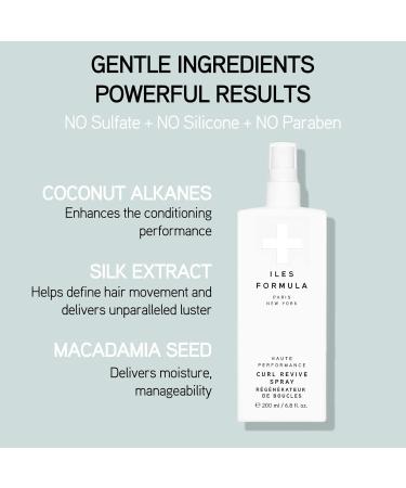 ILES FORMULA Haute Performance Curl Revive Spray & Fast Absorbing Microfiber Hair Turban Towel Set - Anti-Frizz & Anti Humidity Spray - Defines Adds Texture Style Curly or Wavy Hair - 200ML - Buy Online on GoSupps.com