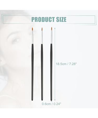 VOCOSTE 3pcs Makeup Brush Set - Eyeliner Lip & Smudger Brushes with Wooden Handles for Flawless Eye Makeup | International Shipping Available - Buy Online on GoSupps.com