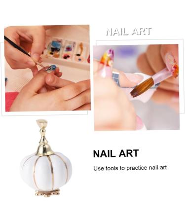 minkissy Nail Art Practice Holder Nail Art Display Stand Nail Art Practice Stands Nail Training Stand Artificial Nail Holder Nail Holder for Press Ons White Plate Pearlescent 5.4x3.5cm White - Buy Online on GoSupps.com
