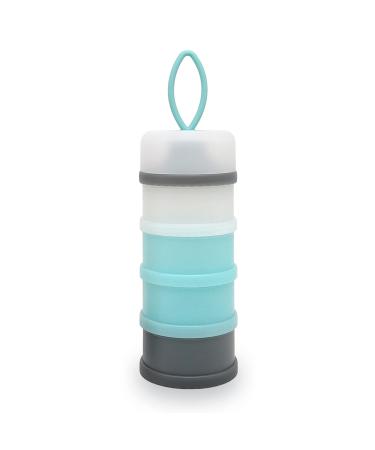 Nordlif Baby Milk Powder Dispenser Pot Portable Formula Dispenser Container Baby Feeding Travel Storage Container Non-Spill Stackable Baby Snack Storage Container BPA Free 4 Compartments