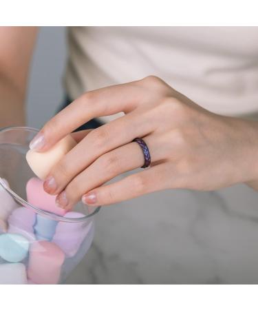Egnaro Silicone Braided Stackable Rings for Women - Breathable and Unique Design Wedding Bands - A-Galaxy 9 (18.9mm) - Buy Online on GoSupps.com