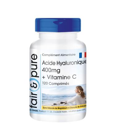 Fair & Pure - Hyaluronic acid tablets 400mg with vitamin C - high dosage - 120 tablets