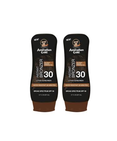 Australian Gold Spf 30 Broad Spectrum Moisture Max Sunscreen Lotion with Kona Bronzers 8 Ounce (Pack of 2) (2 Pack Spf 30) 8 Fl Oz (Pack of 2)