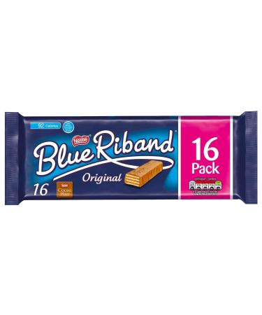 Blue Riband Original - Milk Chocolate Coated Wafer Biscuits - No Artificial Colours Flavours Or Preservatives - 92 Calories Per Bar - Pack of (6 x 16 Pack)