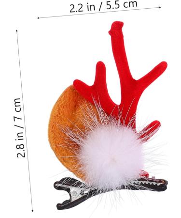 minkissy 2 Pairs Christmas hair clips clips for hair duckbill hair clips hair clips for girls xmas Hair Hoop antlers hair clips for women Reindeer horn hair Xmas Hair Barrette Headband - Buy Online on GoSupps.com