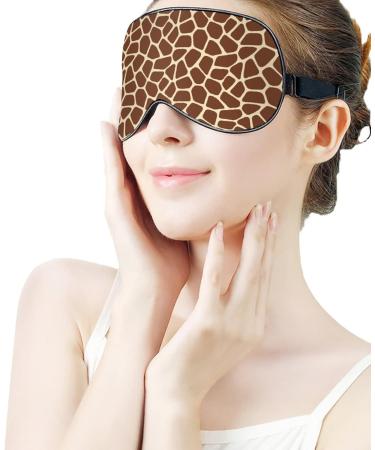 Shop Giraffe Wild Animal Skin Print Sleep Mask for Women - Adjustable Eye Shades with Elastic Strap | International Shipping - Buy Online on GoSupps.com