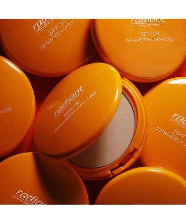Radiant Professional Face Powder SPF 30 Compact - UVA & UVB Protection, Long Lasting, Oil Control, Anti-Aging Action - Skin Beige - Buy Online on GoSupps.com