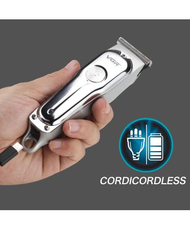 Aniuge Professional Hair Clippers Mens Hair Clipper Beard Trimmer Hair Trimmer for Men Cordless Clippers Professional Barbers Grooming Kit Rechargeable Silver - Buy Online on GoSupps.com