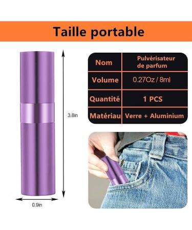 LATRAT Empty Perfume Bottle 10 ml Refillable Bag Spray for Men and Women with Funnel and Pipette Perfume Atomizer Refill Spray Bottle Travel Sprayer (Purple) - Buy Online on GoSupps.com