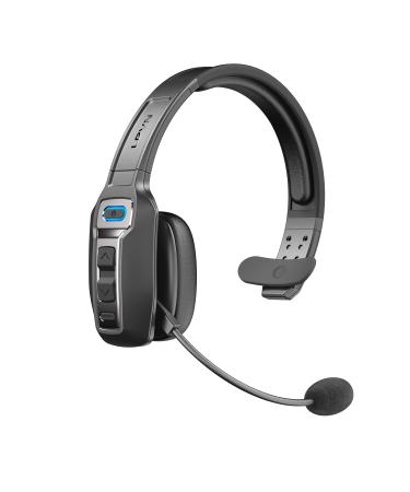 LEVN Bluetooth Headset with Microphone, Trucker Bluetooth Headset with AI Noise Cancelling & Mute Button, Wireless On-Ear Headphones 60 Hrs Working Time, for Trucker Home Office Remote Work Zoom LE-HS012