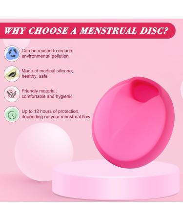 Buy Mhduyeg 3-Piece Menstrual Disc Set - Soft Menstrual Cup with Sterilization Cup & Storage Bag | International Shipping - Buy Online on GoSupps.com