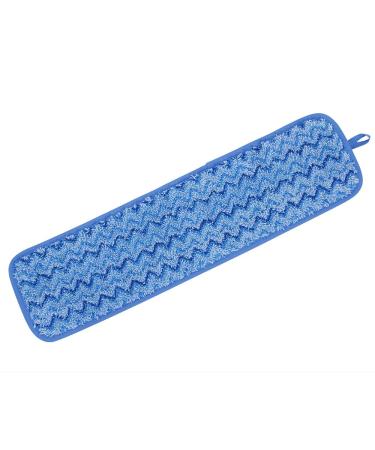 Rubbermaid Commercial Mop Head for Microfiber Mop, Single Sided 18 Inch Damp Room Mop Pad 18" Blue Damp Mop