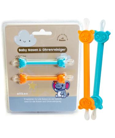 Noses and ear cleaners for babies newborns and toddlers - 2 in 1 nose tweezer Earn ward cleaner 2 Set - Aspirator alternative