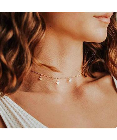 Boho Star Choker Necklace | Gold Dangle Minimalist Jewelry for Women | Perfect Gifts - Buy Online on GoSupps.com