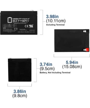 Mighty Max 12V 12AH F2 Battery - Replacement for Razor Dirt Rocket SX500 | High Performance & International Shipping - Buy Online on GoSupps.com