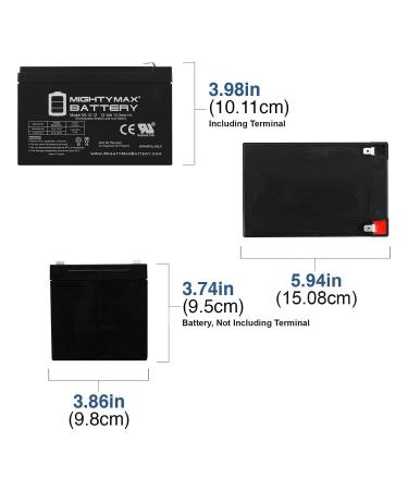 Mighty Max 12V 12AH UPS Battery - Replace BB Battery BP12-12-T2 | High-Quality ML12-12 for International Shipping - Buy Online on GoSupps.com