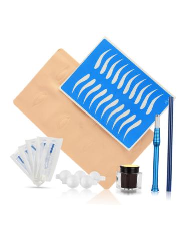 Beavorty Embroidery Kit Skin Dark Eye Pencil Microblading Eyebrow D and Blue & Kit Coffee Pigment Manual Embroidery Suit