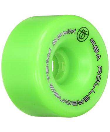 RollerBones Team Logo 98A Recreational Roller Skate Wheels (Set of 8) 57mm Green