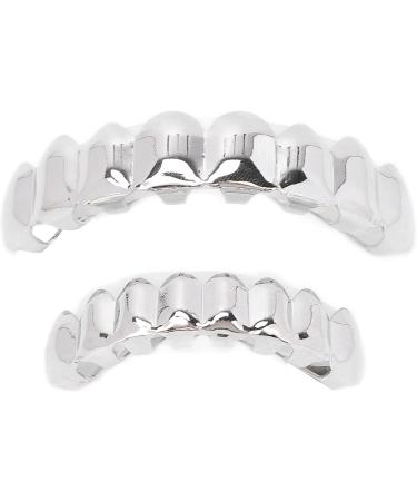 Halloween Hip Hop Teeth Alloy Convenient Hip Hop Teeth for Hip Hop Fashion Shows for Halloween Party(Silver) - Buy Online on GoSupps.com