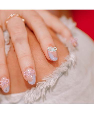 WLLHYF 480 Pcs 3D Nail Charms Assorted Colorful Multi Shapes Pearl Charms Heart Flower Bow Star Mixed Applique Cute Hollow Beads Manicure Decoration for Nail Art DIY Crafts Jewelry Accessories - Buy Online on GoSupps.com