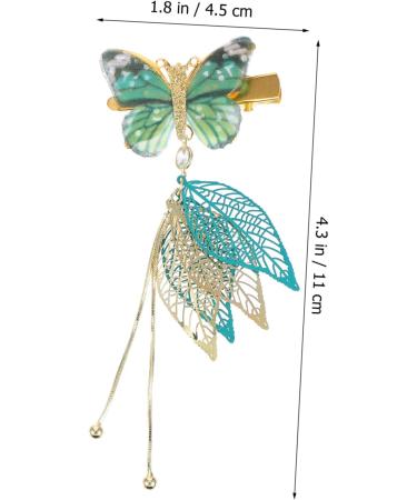 DOITOOL 1 Pair Tulle Butterfly Hair Clip Hair Barrettes Hair Pin Hair Claw Clips for Women Snap Barrettes for Women Butterfly Hair Accessories Classic Tassel Barrette Pair Clip - Buy Online on GoSupps.com
