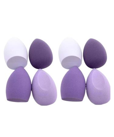 8 PCS Makeup Puff Sponge Cosmetics Powder Puff Foundation Make-up For Women Blender Makeup Tool Set(Purple 8 PCS(no box))