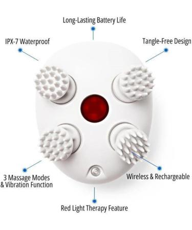 Scalphero Intelligent Scalp Massager - Red Light Therapy for Hair Growth | Waterproof Portable Head Massage Device - Buy Online on GoSupps.com