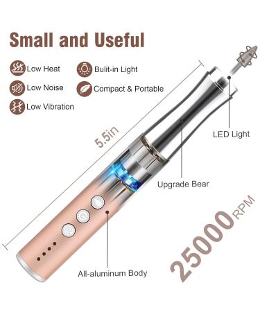 Enniewi 13-in-1 Wireless Nail Cutter & Manicure Set - 25000 RPM Electric Nail Miller with Light & Dust Cover for Home Use - Buy Online on GoSupps.com