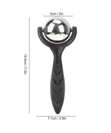 Stainless Steel Facial Ice Roller - Portable Hot Compress & Ice Ball with Ergonomic Handle | Perfect for Vacation (Black) - Buy Online on GoSupps.com