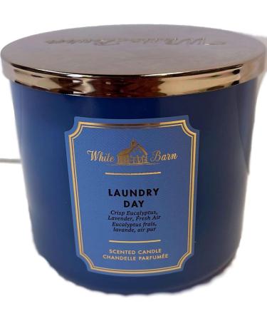 White Barn 3-Wick Candle with Essential Oils - 14.5 oz - Fresh Spring Scent (Laundry Day) - Buy Online on GoSupps.com