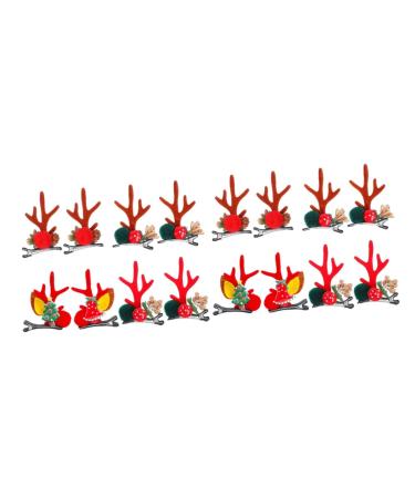 FRCOLOR 8 Pairs Christmas Hair Clips Girls Hairpin Women Hair Clips Hair Decoration Antlers Hair Clips Christmas Hair Pin Girls Christmas Barrette Kids Hairpin Child South Korea Cute Iron