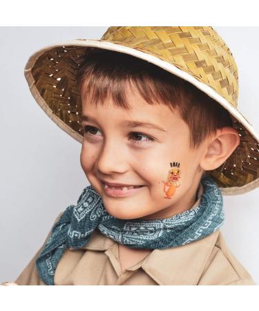 Safari Adventure Variety Set - 25 Premium Waterproof Metallic Kids Temporary Tattoos | Animal Party Foil Gold/Silver/Black Flash Tattoos - Buy Online on GoSupps.com