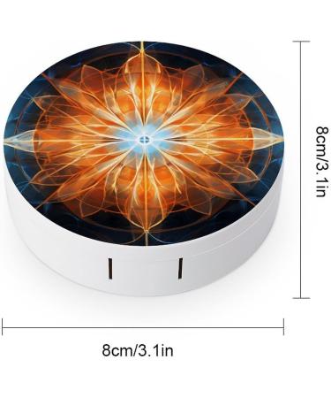 Colorful Geometry Flowers Contact Lens Travel Kit - Portable Cute Case with Mirror for Daily Outdoor Use - Buy Online on GoSupps.com